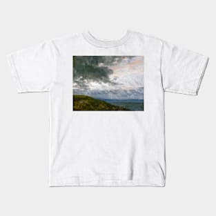 Study of Drifting Clouds by Johan Christian Dahl Kids T-Shirt